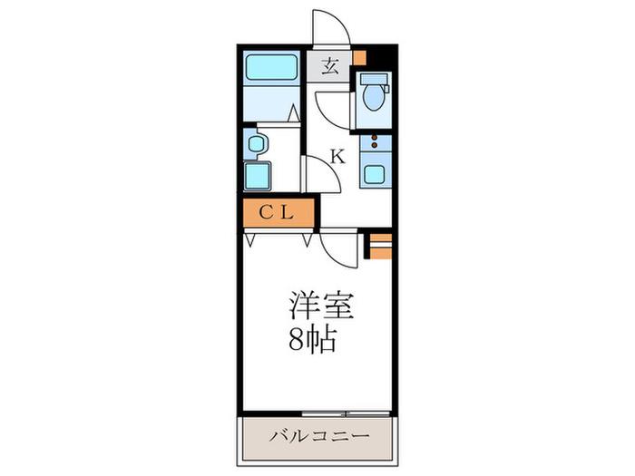 NEXT LIFE 太秦野元(1K/1階)の間取り写真