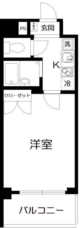 ファストコート亀戸(1K/7階)の間取り写真
