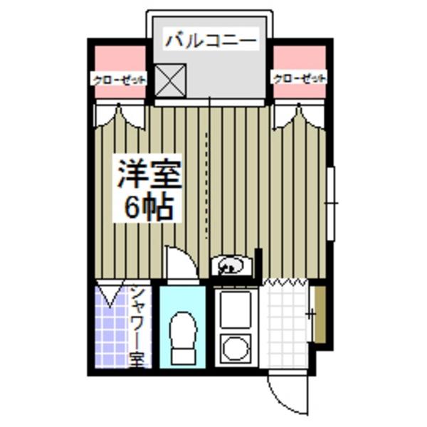 コスモスビル(ワンルーム/3階)の間取り写真