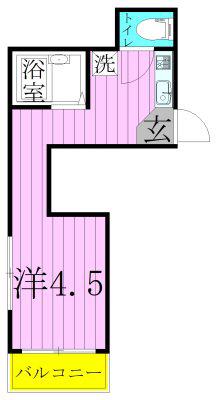MELDIA江北(ワンルーム/2階)の間取り写真