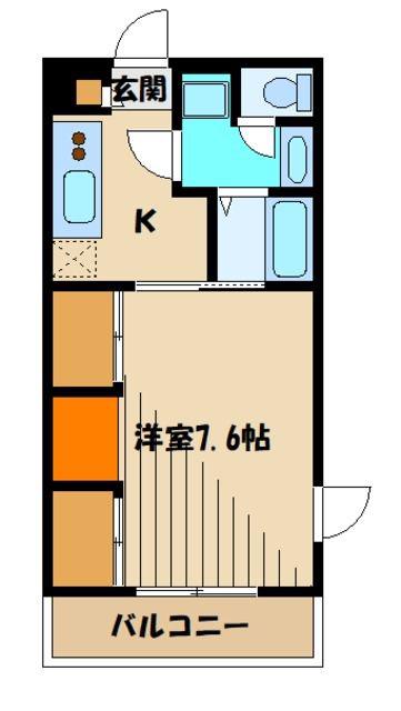 リブリ・ACEII(1K/2階)の間取り写真