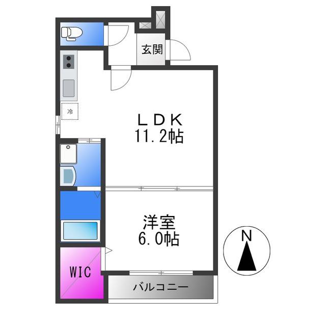 フジパレス花園II番館(1LDK/3階)の間取り写真
