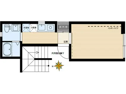 NEZU A FLAT(1K/4階)の間取り写真