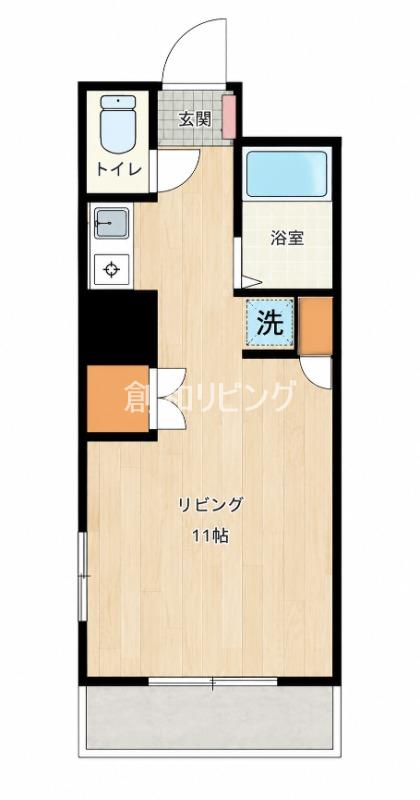 ピアプレッツァ西町(ワンルーム/3階)の間取り写真