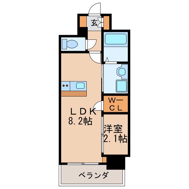 LIVEFLAT千種ウエスト(1LDK/4階)の間取り写真