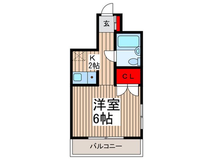 ハイツ島田(1K/3階)の間取り写真