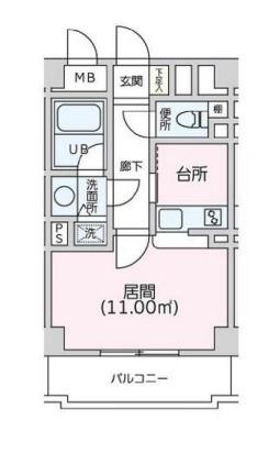三番町天竹ビル(1K/2階)の間取り写真