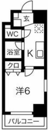スパシエルクス大宮(1K/7階)の間取り写真