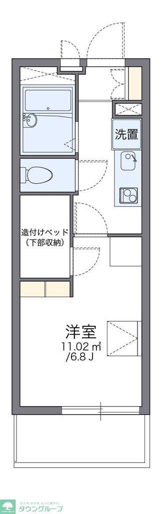 レオパレス三郷中央 清(1K/3階)の間取り写真