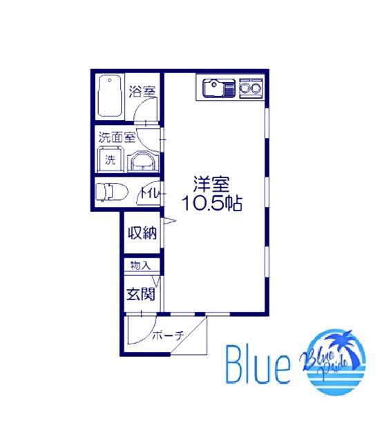 CASA MODERNO(ワンルーム/1階)の間取り写真