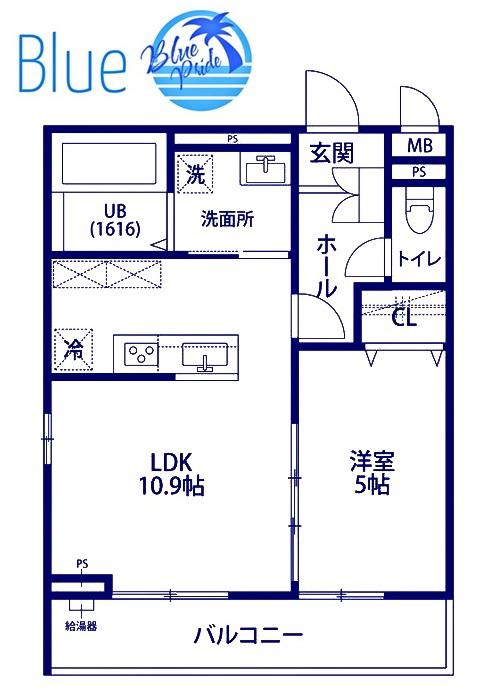 リコルテK(1LDK/1階)の間取り写真
