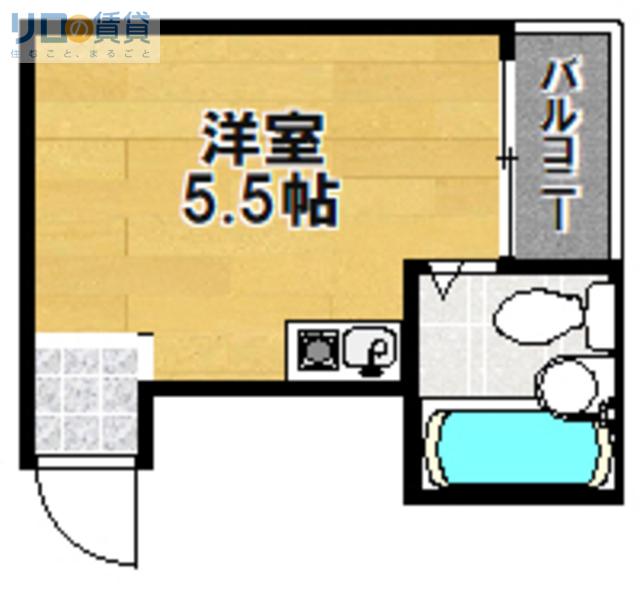 プレアール下新庄II(ワンルーム/3階)の間取り写真