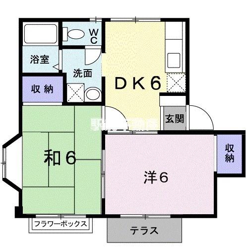 コーポ二幸(2DK/1階)の間取り写真