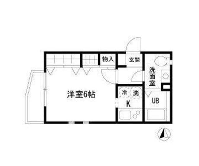 フォレスト(1K/2階)の間取り写真