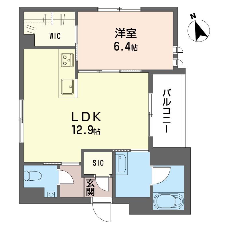 ソラーナ(1LDK/2階)の間取り写真