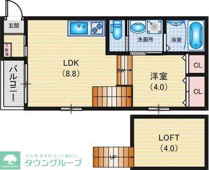 ウエストエム(1SLDK/1階)の間取り写真