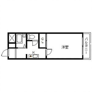 エトワール大島(1K/9階)の間取り写真