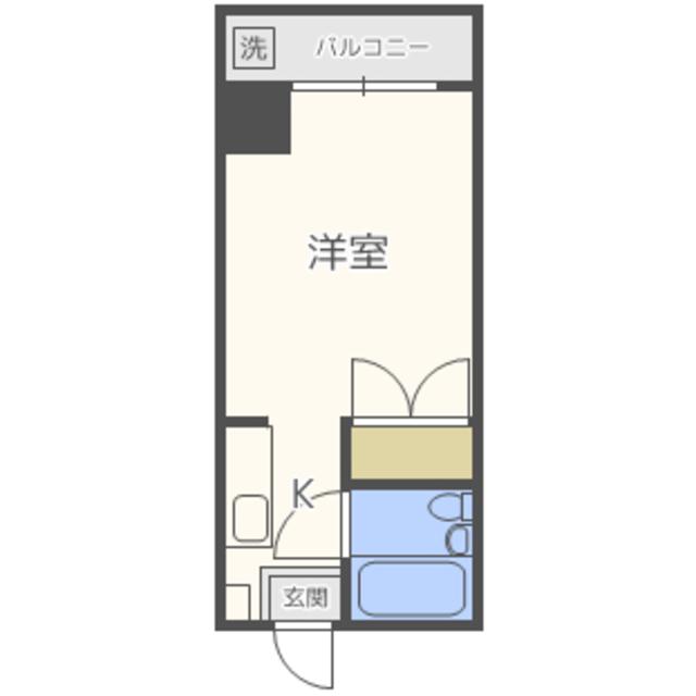 CROSS VILLA KASUGA(ワンルーム/2階)の間取り写真