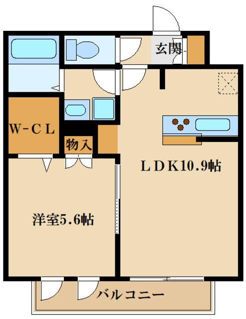 CHEZ BONHEUR シェ ボヌール(1LDK/3階)の間取り写真