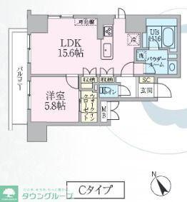 LA MAISON DU RAISIN(1LDK/8階)の間取り写真