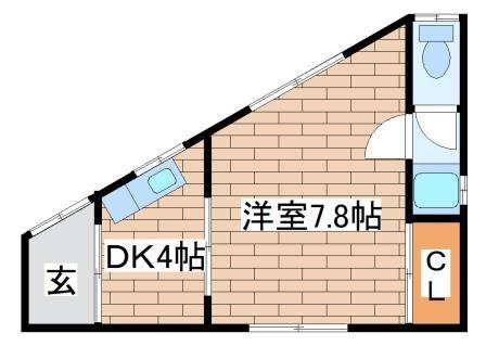 佐本ハイツ(2K/2階)の間取り写真