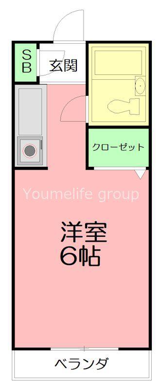 井上企画ビル(1K/3階)の間取り写真