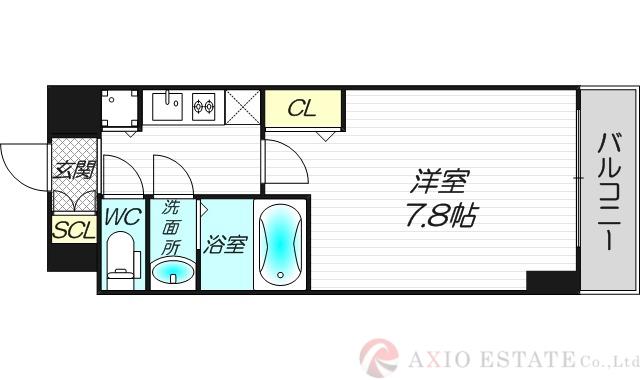 THE RESIDENCE H(1K/10階)の間取り写真