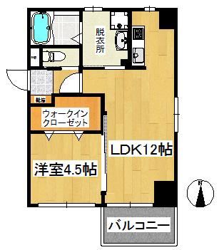 AT.イースト(1LDK/10階)の間取り写真