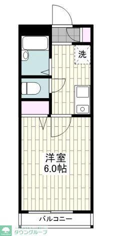 フォルテシモ(1K/2階)の間取り写真