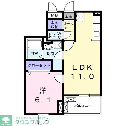 メゾンド 正(1LDK/4階)の間取り写真
