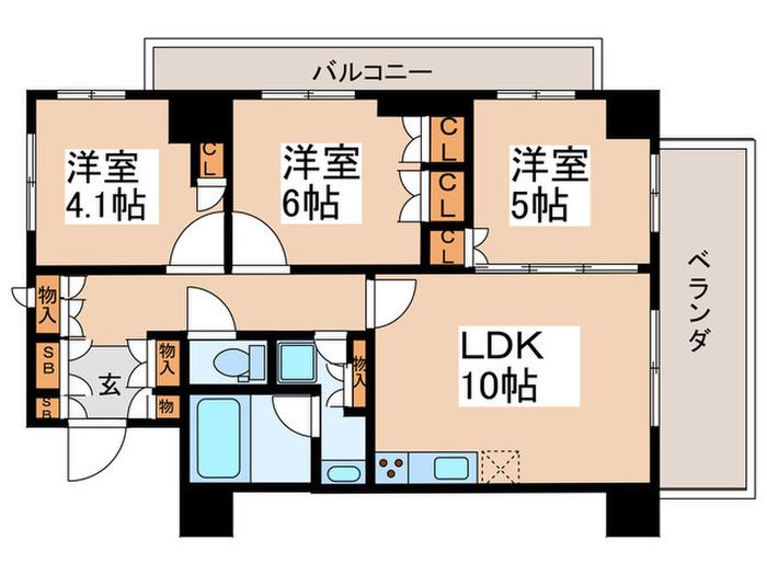 アイコンチェルト葛飾青砥(3LDK/2階)の間取り写真