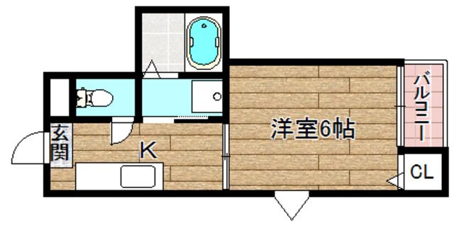 エトワールMTII(1DK/3階)の間取り写真