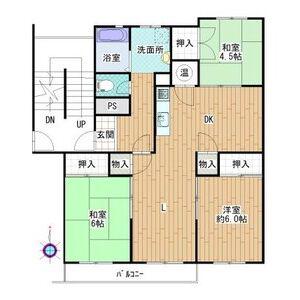 三日月3号棟(3LDK/3階)の間取り写真