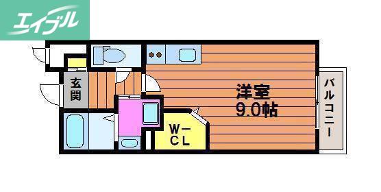 サクセション上中野(1K/5階)の間取り写真