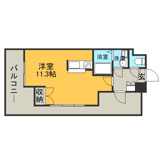 CLUB ORIENT NO70 HARBOR サウス TOWER(1DK/14階)の間取り写真