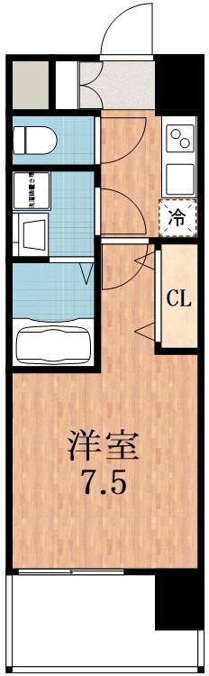 LOUIS RESIDENCE 天王寺町北(1K/11階)の間取り写真