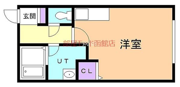 コスモA(ワンルーム/1階)の間取り写真