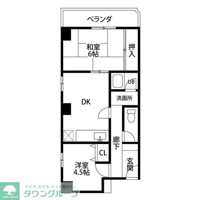 MOMO12千葉中央(2DK/6階)の間取り写真