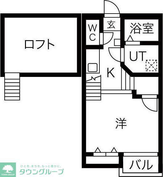 CREO八田参番館(1K/2階)の間取り写真