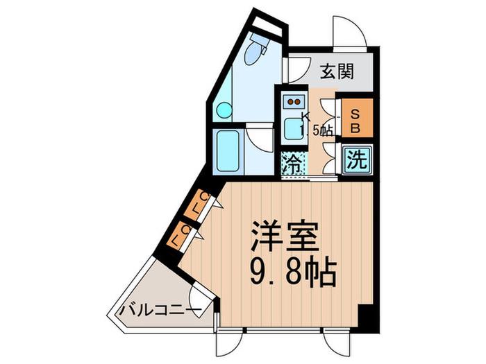 KDXレジデンス品川シーサイド(1K/6階)の間取り写真