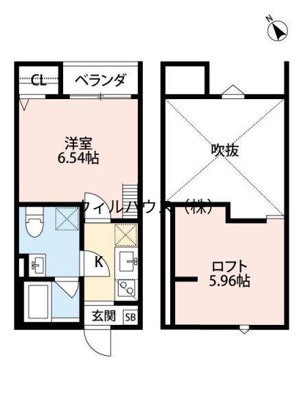 グラーティア堺東(1K/2階)の間取り写真