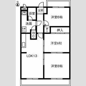 メゾンドフォーレ五番館(3LDK/3階)の間取り写真