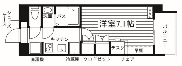 RJRプレシア九大前2(1K/3階)の間取り写真