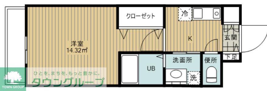 N-FLATS 中板橋(1K/2階)の間取り写真