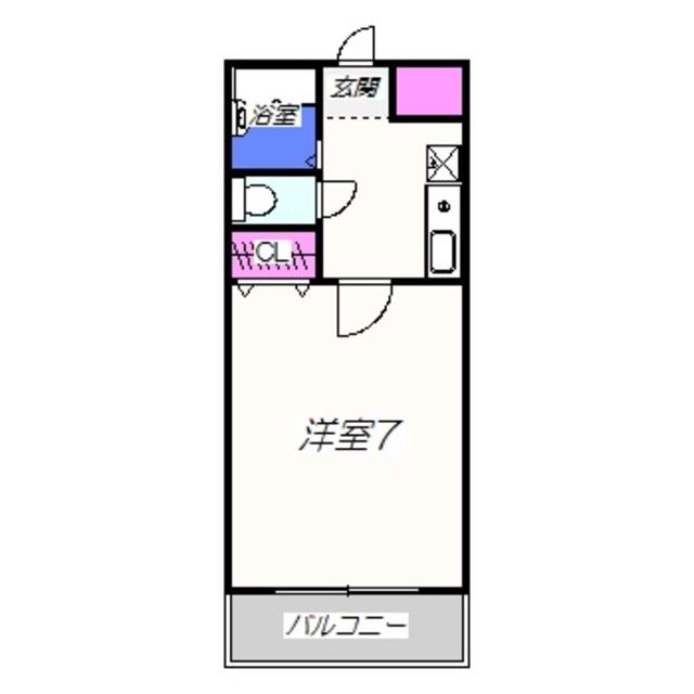クレストコート新金岡(1K/3階)の間取り写真