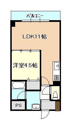 プライムスクエア女池(1LDK/3階)の間取り写真