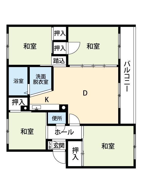 しらかば公園前(4LDK/4階)の間取り写真