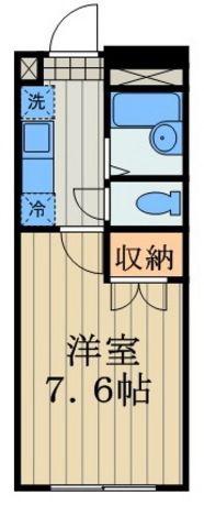 アンプルール フェール 武蔵野(1K/2階)の間取り写真