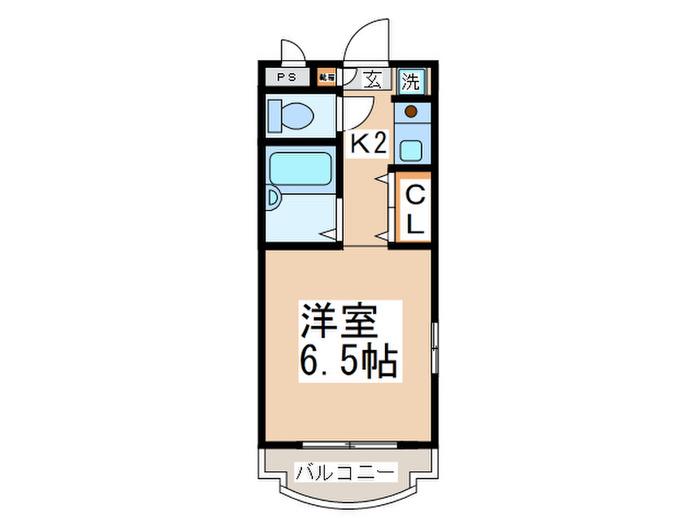 MY FAIR淵野辺(1K/2階)の間取り写真