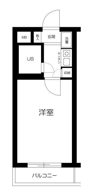 サンパレス吉祥寺(1K/4階)の間取り写真